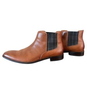 Florsheim Mens Cognac Leather Chelsea Boots Size 13M Ankle Dress Boots